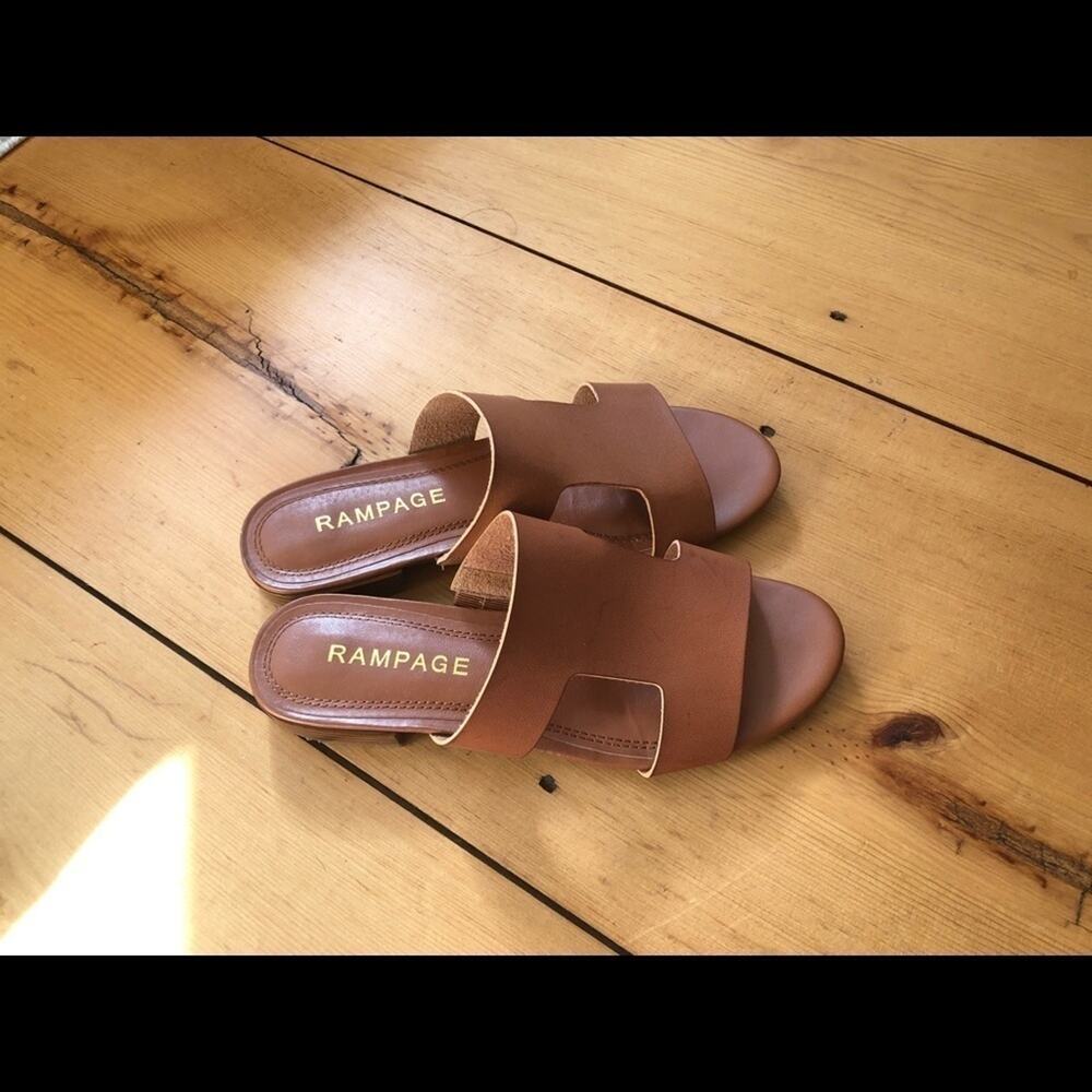 Rampage Camel Tan Sandals Size 7 Worn Once Summer Casual - Picture 2 of 9